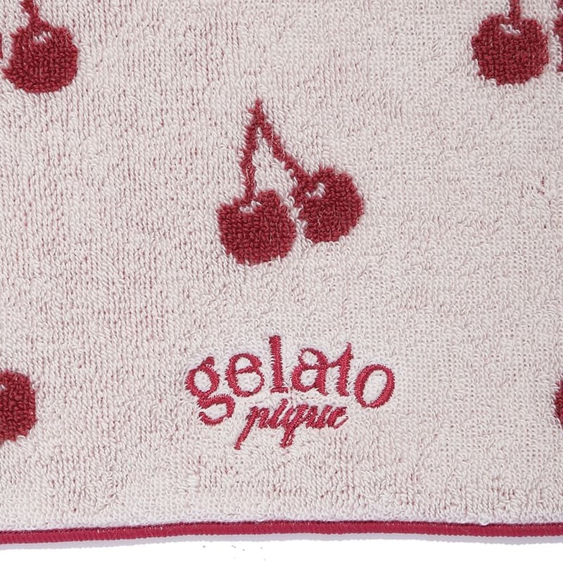 ハッピーさん専用です。 gelato pique 】 PWGG262512 ﾁｪﾘｰﾊﾝﾄﾞﾀｵﾙ RED | M