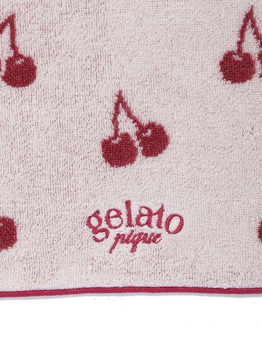 鮮血のアッシュ PR 1枚 gelato pique 】 PWGG262512 ﾁｪﾘｰﾊﾝﾄﾞﾀｵﾙ RED | M