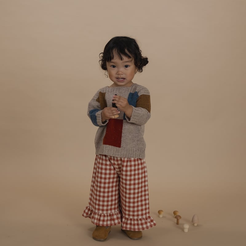ボトムス organic zoo Gingham Frill Culottes organic zoo - Paprika Gingham Frill Culottes |