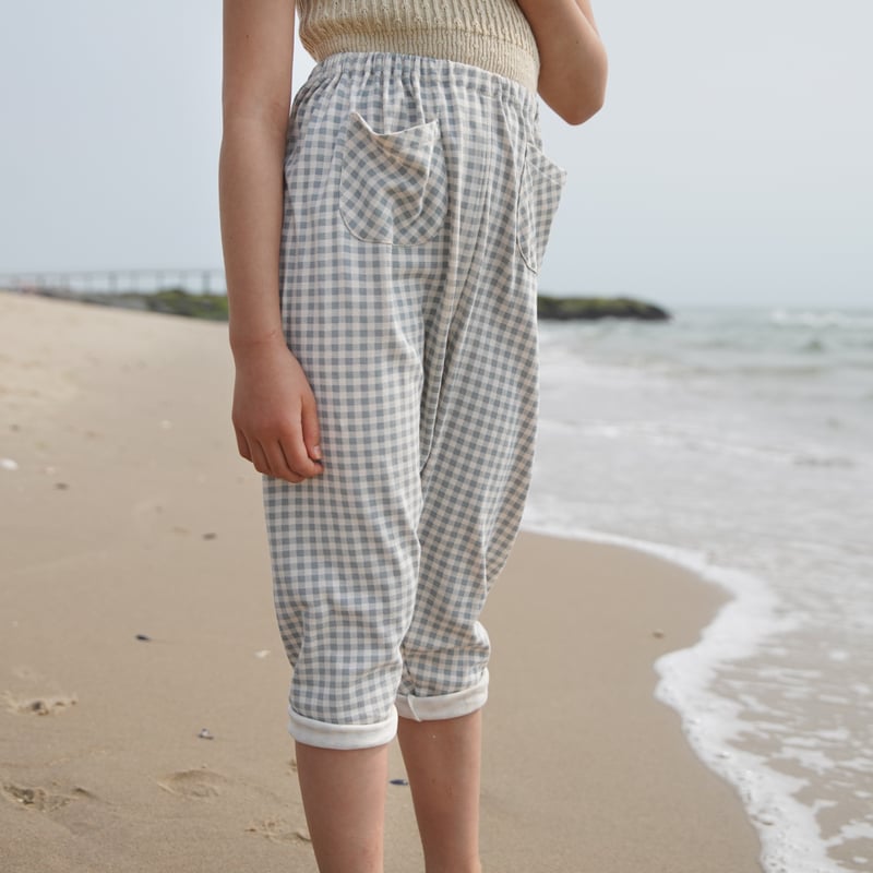 SOOR PLOOM 】Harem, Gingham Print, Azul | MIK