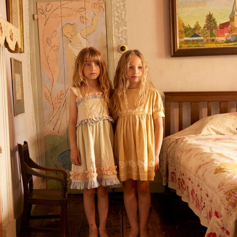 apolina ワンピース　mya dress Mya' Dress - Bay Blue – Sage Kids