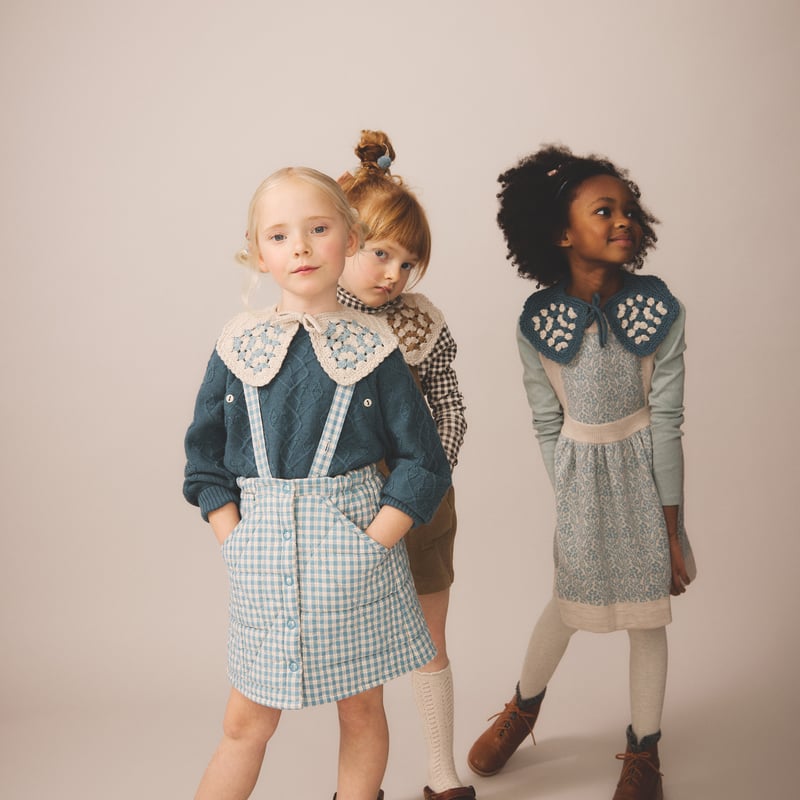 SOOR PLOOM 】Harlyn Pinafore, Gingham, Oasis |