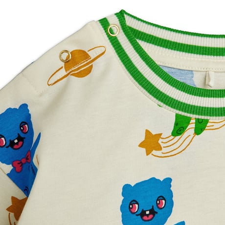 【 MINI RODINI 】Aliens aop baby kit- Off-white