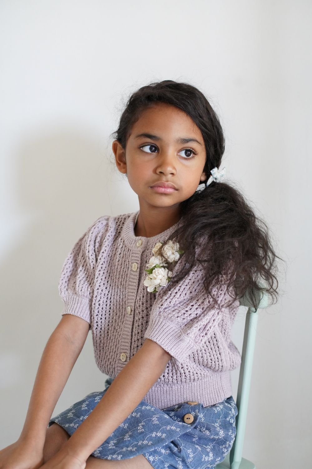 SOOR PLOOM 】 OLIVE SKORT, EMBROIDERED DENIM |
