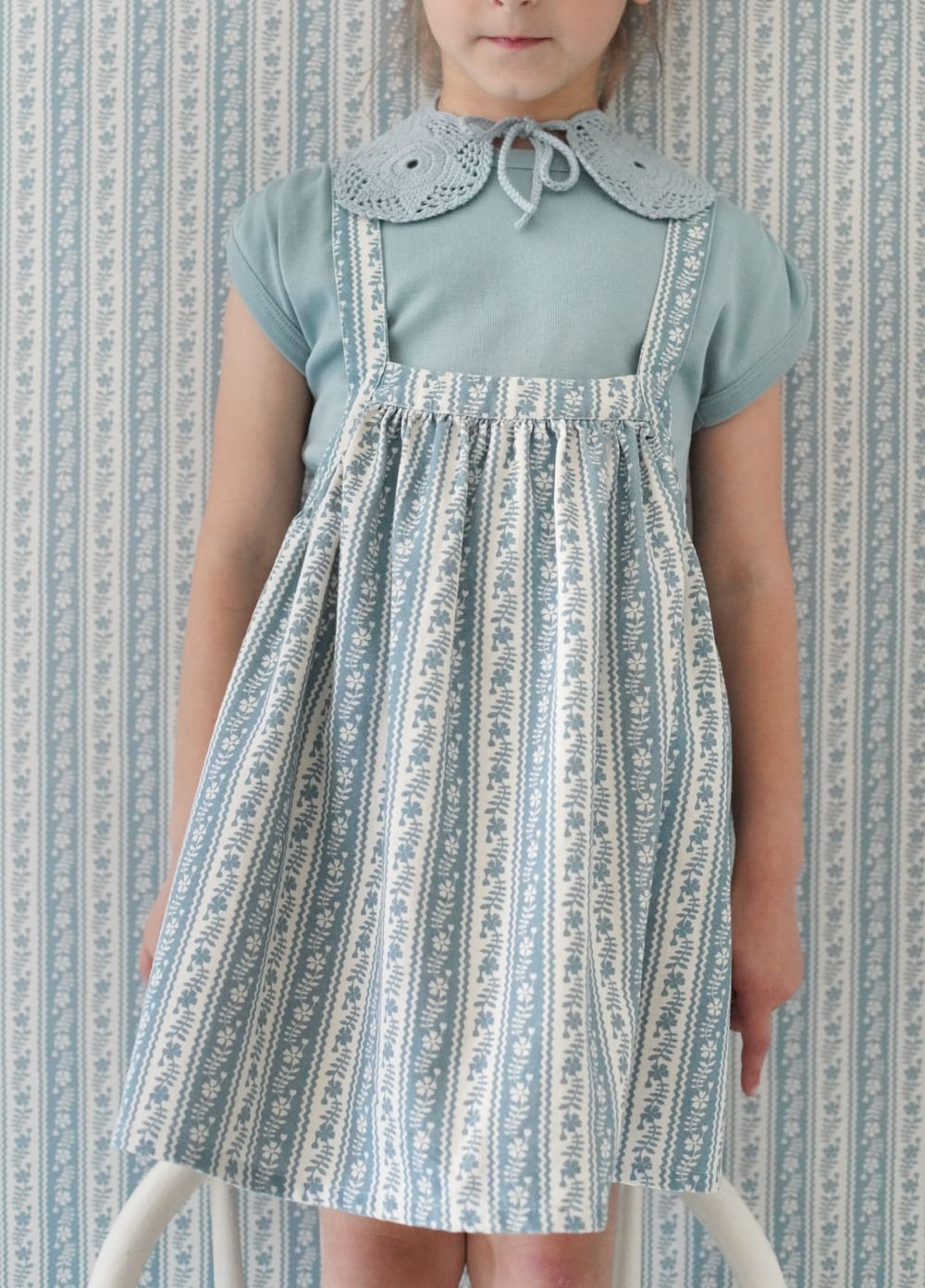 SOOR PLOOM 】 ELOISE PINAFORE, LATTICE PRINT,