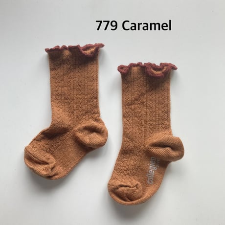 【COLLEGIEN 】5557  AMBRE - lettuce trim merino socks