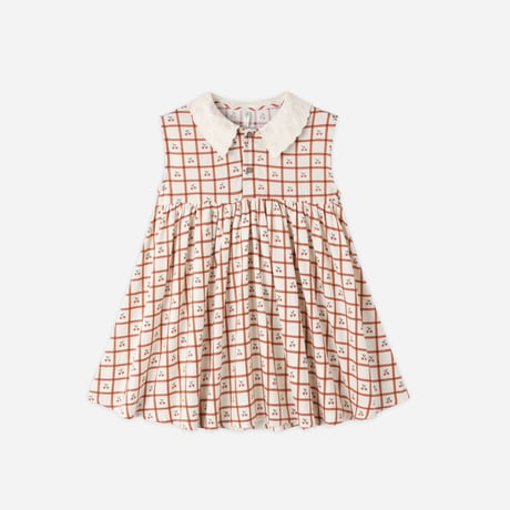 【 Rylee + Cru 】COLLARED BABYDOLL DRESS || CHERRY CHECK