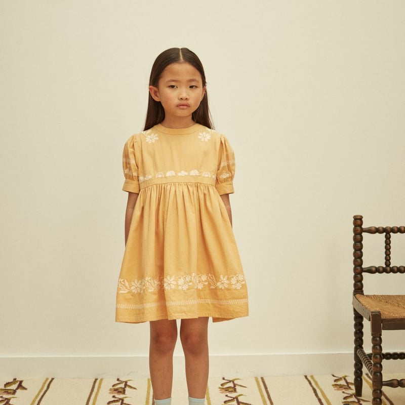apolina MIA dress MELBA 2-3y ワンピース　アポリナ Cotton woven embroidered dress vintage inspired child. – Apolina