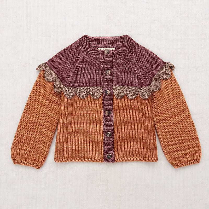 Misha&Puff】Scallop Yoke Cardigan-680 Rose Gold