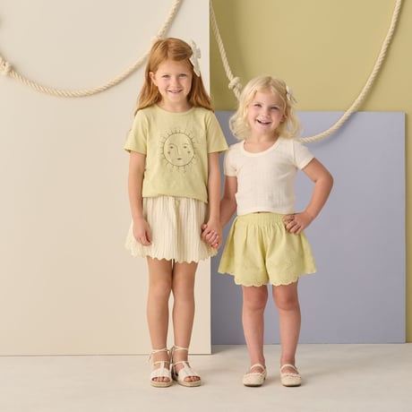 【 Rylee + Cru 】POINTELLE TEE || IVORY
