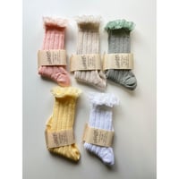 【 Collegien 】2906  Marie-Leonie - Lightweight Openwork Knee-high Socks with Swiss Dot