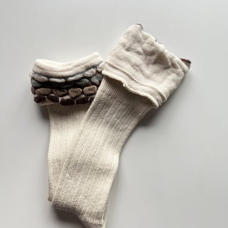 アウトレット【Collegien 】2969 Steph - Knee-high Socks with Gadroon Knit Folded Cuff