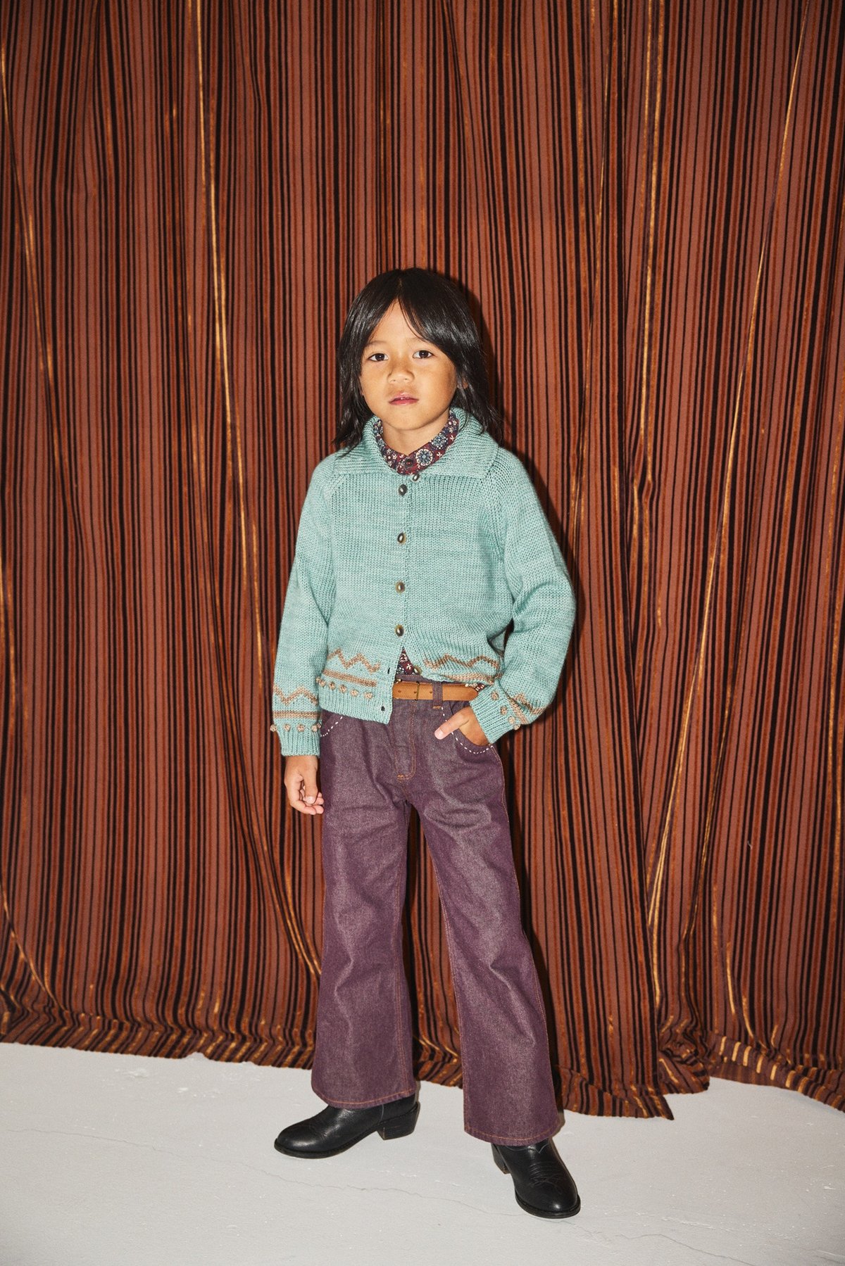 Misha&Puff】Zig Zag Cardigan (Sage) | MIK & CO