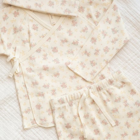 【Quincy Mae】WRAP TOP + FOOTED PANT SET || FLOWER FIELD
