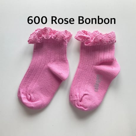 【Collégien】3455 Lili - Lace Trim Ribbed Ankle Socks