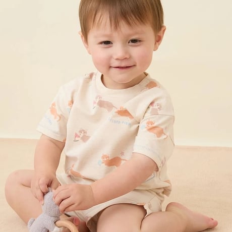 【 gelato pique 】 PBGG262538 BABYｽﾑｼｰｻｲﾄﾞｷｬｯﾄﾗﾄﾙ GRY