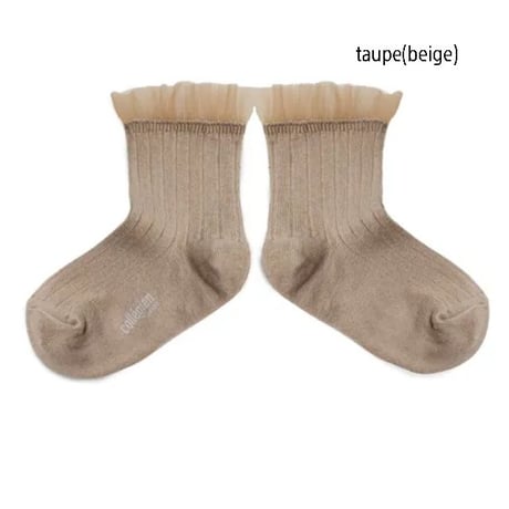 【collegien】3457 Margaux Tulle Ankle Socks
