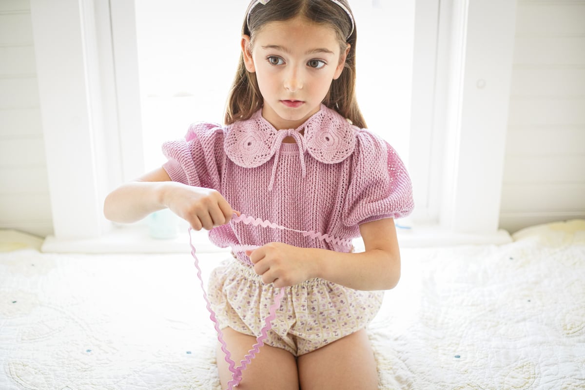 3月中旬入荷予定ご予約商品【 SOOR PLOOM 】Mimi Knit Top, Bubbl
