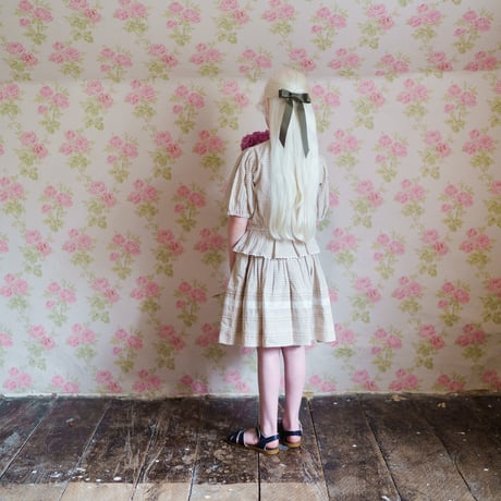 【 little cotton clothes 】Ira Skirt Straw Check