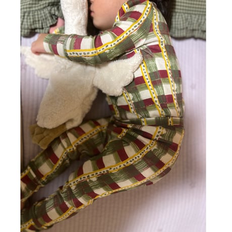 【Misha&Puff】Pajama Set - MNPP1162-340 Leaf Watercolor Plaid