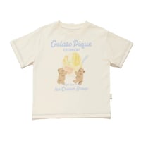 【 gelato pique 】 PKCT262428 KIDSｱｲｽｸﾘｰﾑﾍﾞｱﾜﾝﾎﾟｲﾝﾄT  CRM（size 90~120）