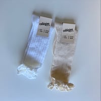 【Collégien 】2656 Marie-Anaïs Lightweight Knee-high Socks with Lace Frill