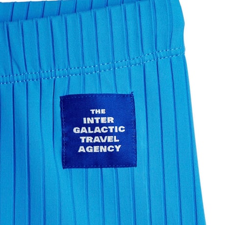 【 MINI RODINI 】Travel agency patch swim pants - Blue