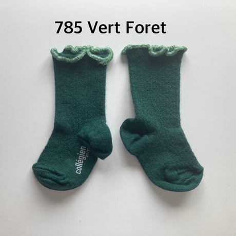 【COLLEGIEN 】5557  AMBRE - lettuce trim merino socks