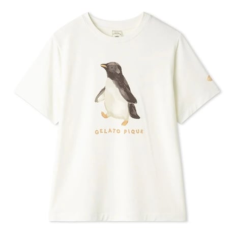 【 gelato pique 】 PWCT262278  接触冷感ｼｰｱﾆﾏﾙ柄ﾜﾝﾎﾟｲﾝﾄT YEL