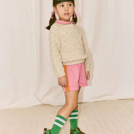 【Misha&Puff】 RICKRACK COLLAR TEE (AZALEA)