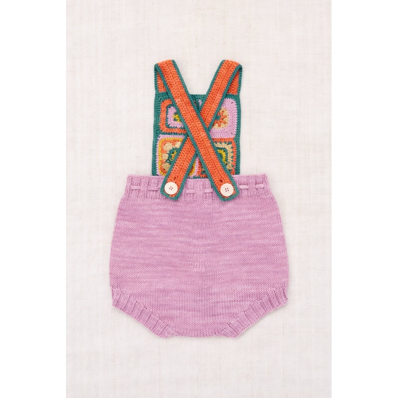 Misha&Puff】Crochet Afghan Romper/ Hazy Lilac |