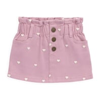【 Jamie kay 】 JKFS262015 ｺｯﾄﾝﾂｨﾙﾐﾆｽｶｰﾄ Petite Heart Orchid PNK（size 90~120）