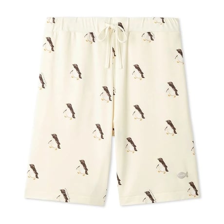 【 gelato pique 】 PMCP262282 HOMME接触冷感ｼｰｱﾆﾏﾙ柄ハーフパンツ YEL（メンズsize M, L）