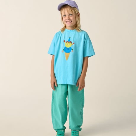 【The Campamento＆Zoey Kim】 T-shirt   Ice Cream - BLUE