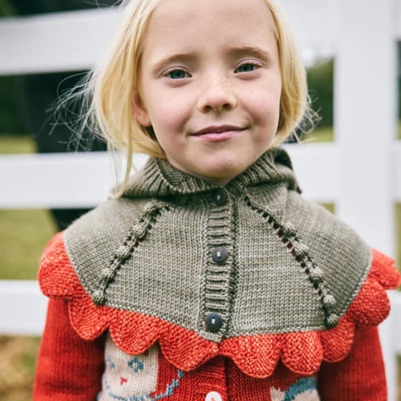 Misha&Puff】Scallop Capelet - MP175023-015 Seal