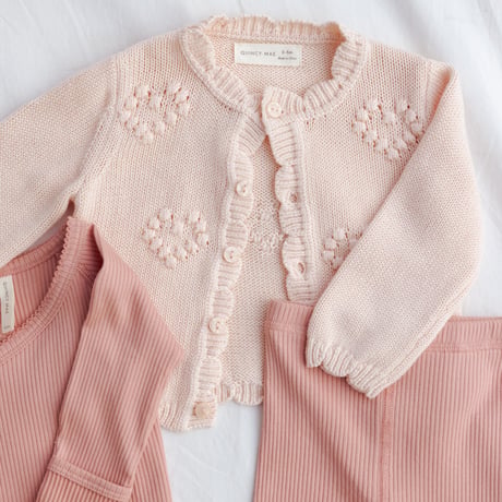 【Quincy Mae】KNIT CARDIGAN || PETAL (18-24m,6-7y)