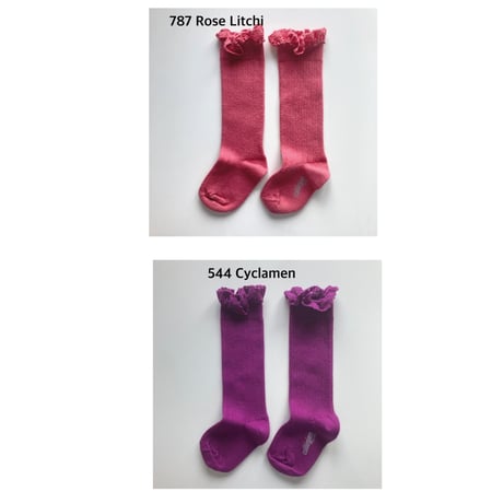【Collégien】2954 Joséphine Lace Trim Knee-High socks