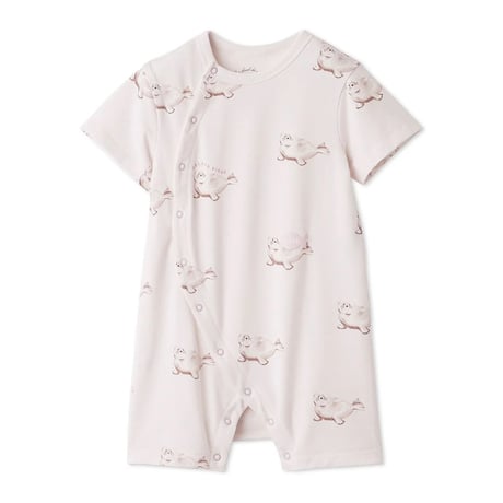 【 gelato pique 】 PBCO262451 BABY接触冷感ｼｰｱﾆﾏﾙ柄ﾛﾝﾊﾟｰｽ PNK（size 70, 80）