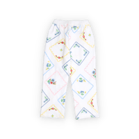 【The new society】Jacinthe Pant Multicolor Embroidery-Flower Embroidery