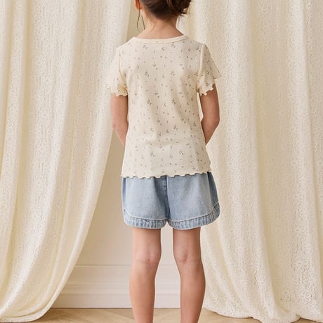 【 Jamie kay 】 JKFP262085 ｼｮｰﾄﾃﾞﾆﾑﾊﾟﾝﾂ Antique Denim D BLU（size 80~100）