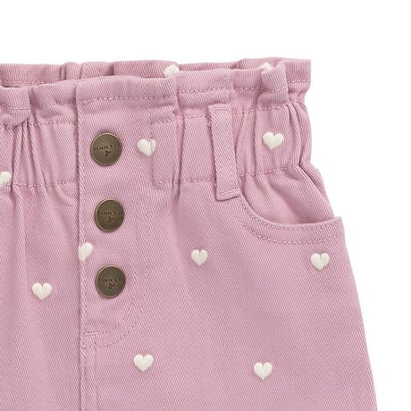 【 Jamie kay 】 JKFS262015 ｺｯﾄﾝﾂｨﾙﾐﾆｽｶｰﾄ Petite Heart Orchid PNK（size 90~120）