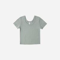 【 Rylee + Cru 】POINTELLE TEE || SEA GREEN
