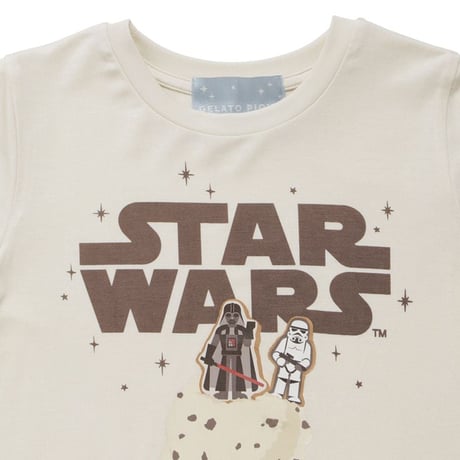 【 gelato pique 】STAR WARS　キッズワンポイントTシャツ  CRMクリーム/MNTミントブルー