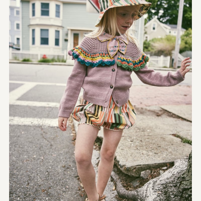 Misha&Puff】Crochet Joya Cardigan/ Plum Petal |