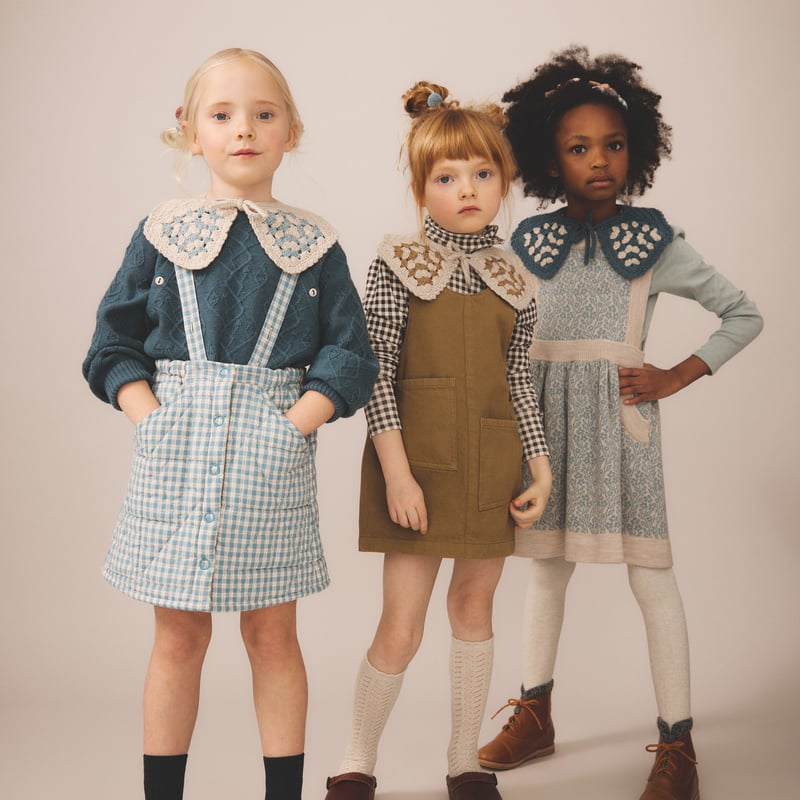 SOOR PLOOM 】Harlyn Pinafore, Gingham, Oasis |