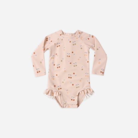 【Quincy Mae】 OLIVIA RASHGUARD ONE-PIECE || CHERRIES