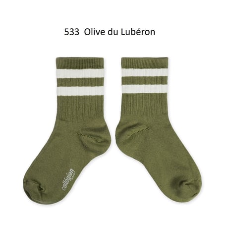 【collegien】8470 Nico - Ribbed Varsity Crew Socks