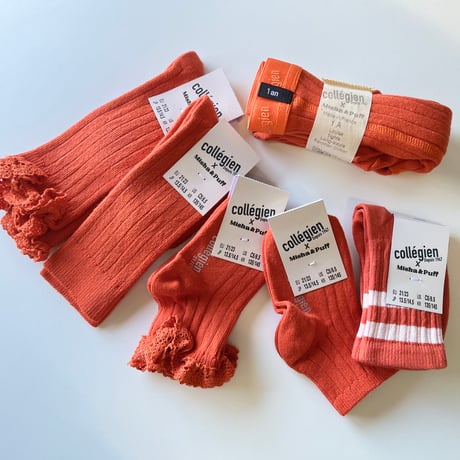 【 Collegien × Misha&Puff 】8470 Nico Ribbed Varsity Crew Socks - C40  POTIRON