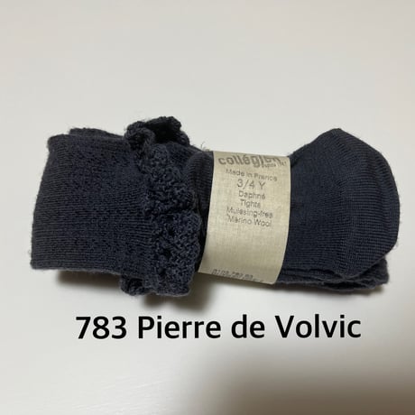 【Collegien】6103 Daphné-  Pointelle Merino Wool Tights with Merino Lace