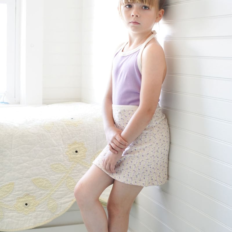 SOOR PLOOM 】Mall Skirt, Flower Press Print, S